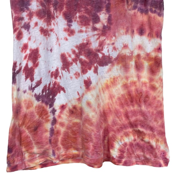 NWOT Led Zeppelin Tye-Dye Hippy Zoso Spell-out Graphic Ladies XL T-Shirt SS Pink - Picture 7 of 11